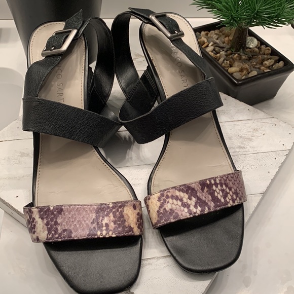 Franco Sarto Leather Sandals 9.5M - Picture 3 of 10